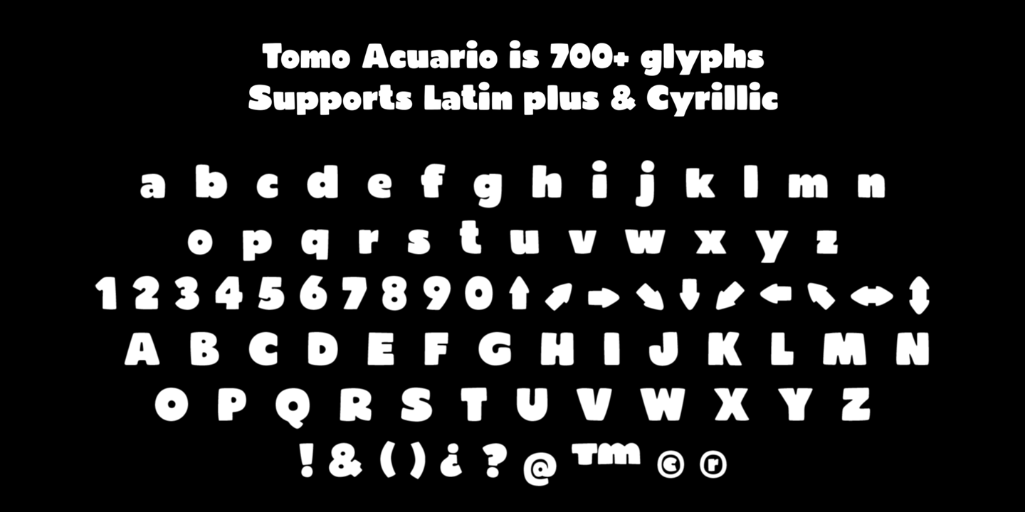 TOMO Acuario Regular Font preview